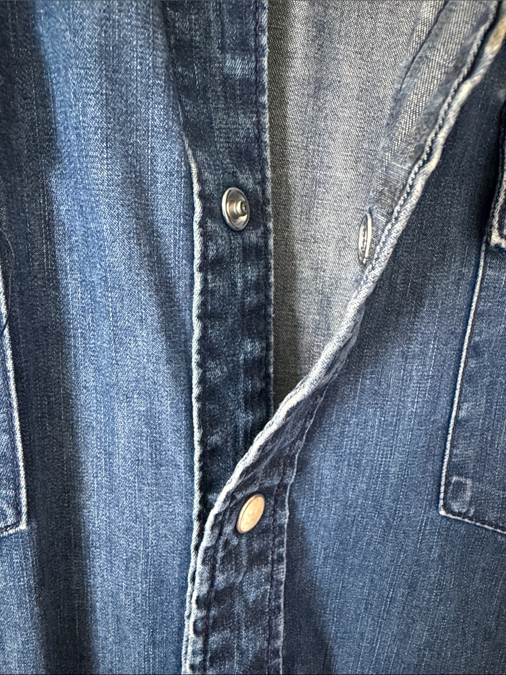 Lucky Brand Indigo Western Shirt with snap buttons - Picture 6 of 8